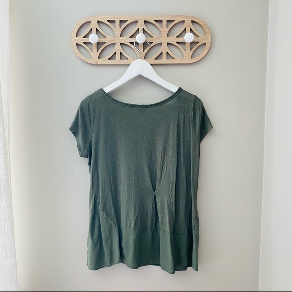 Postmark by Anthro. Short Sleeve Top Green Sz Medium - Picture 9 of 9